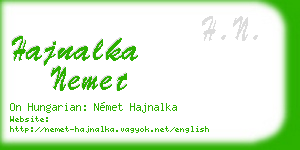 hajnalka nemet business card